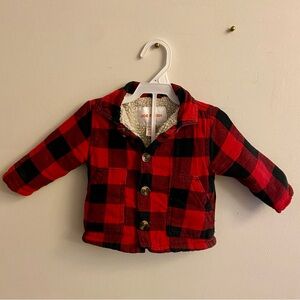 Joe Fresh Baby Red and Black Plaid Jacket
